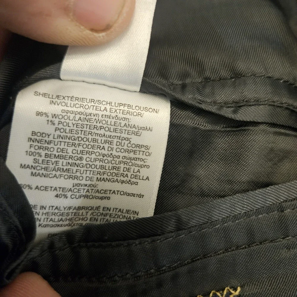 Brooks Brothers Lanificio‎ Fitzgerald Suit 40L Gray Stripe 34x31 Italian Wool